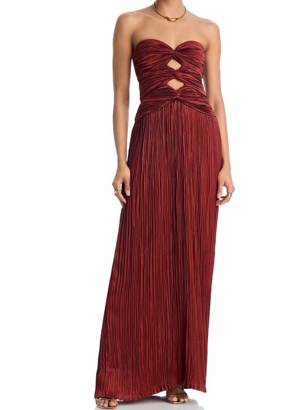 A.L.C. Brynn Cut Out Strapless Gown